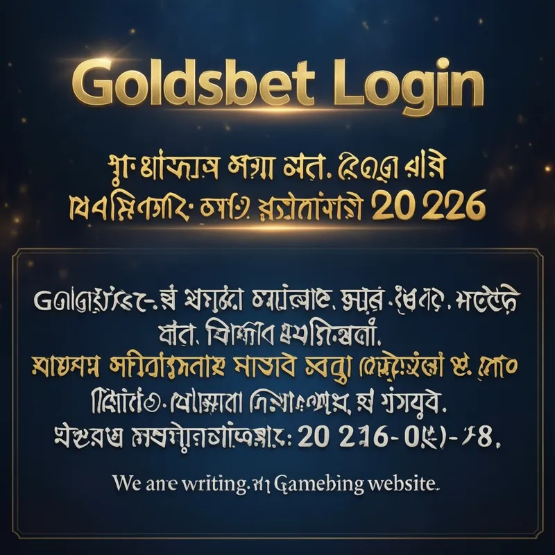 Goldsbet Login Guide